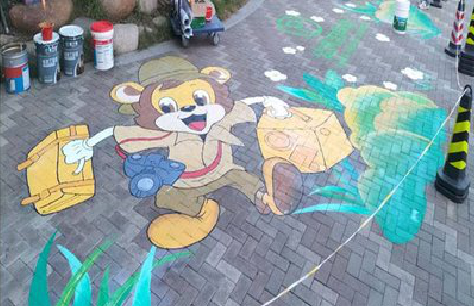 三江夏季画地面彩绘会遇到的问题