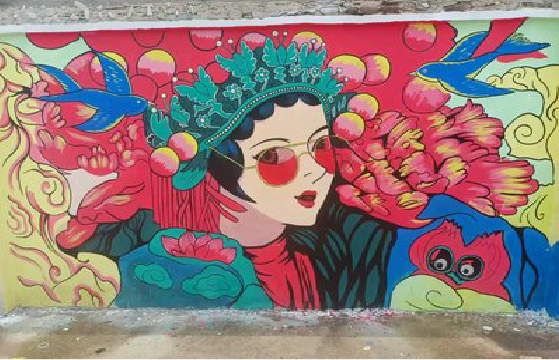 三江墙体彩绘-网红墙