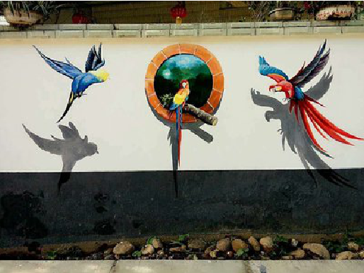 三江视觉错位-3D墙绘设计