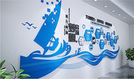 三江海浪主题文化墙如何设计？