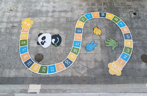 三江地面游戏彩绘