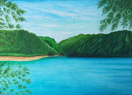 三江在墙绘中，如何绘画绿水青山？