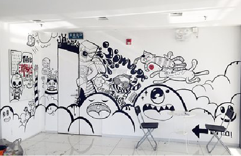 三江手绘墙并非传统涂鸦。